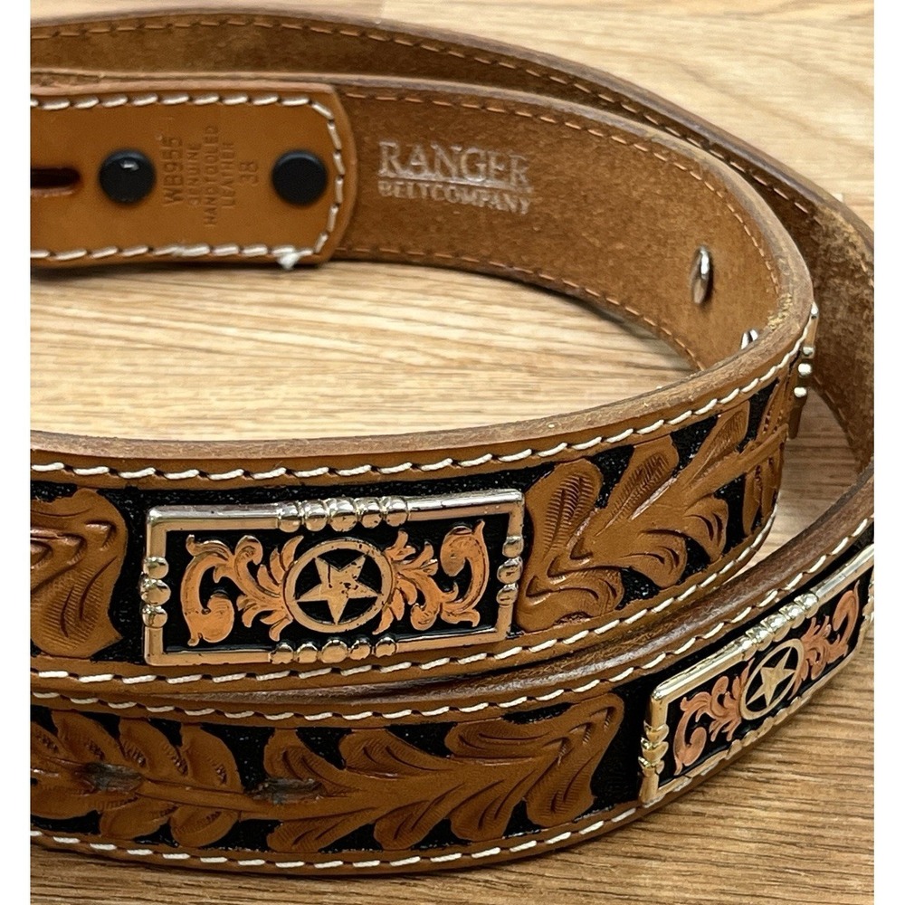 Ranger Belt Company Genuine Leather 1.5" Men's Belt Size 38, NO BUCKLE WB955